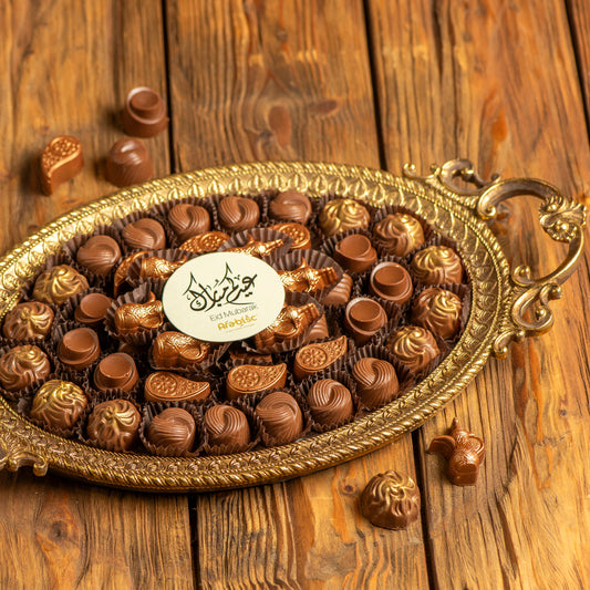 Oval Golden Chocolate Tray