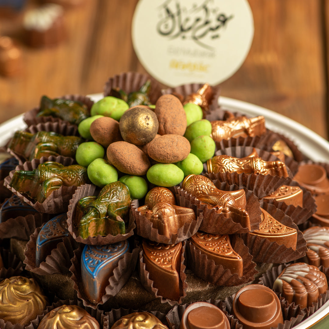 Round Green Chocolate Tray