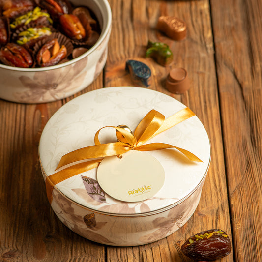 Small Round Flowers Ceramic Chocolate Tray