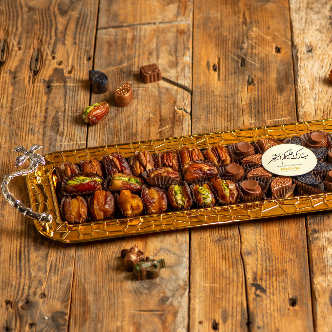 Large Rectangle Chocolate and Dates Tray