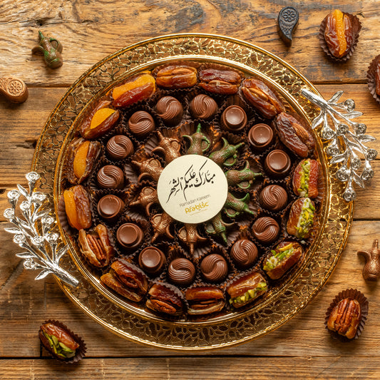 Round Chocolate and Dates Tray