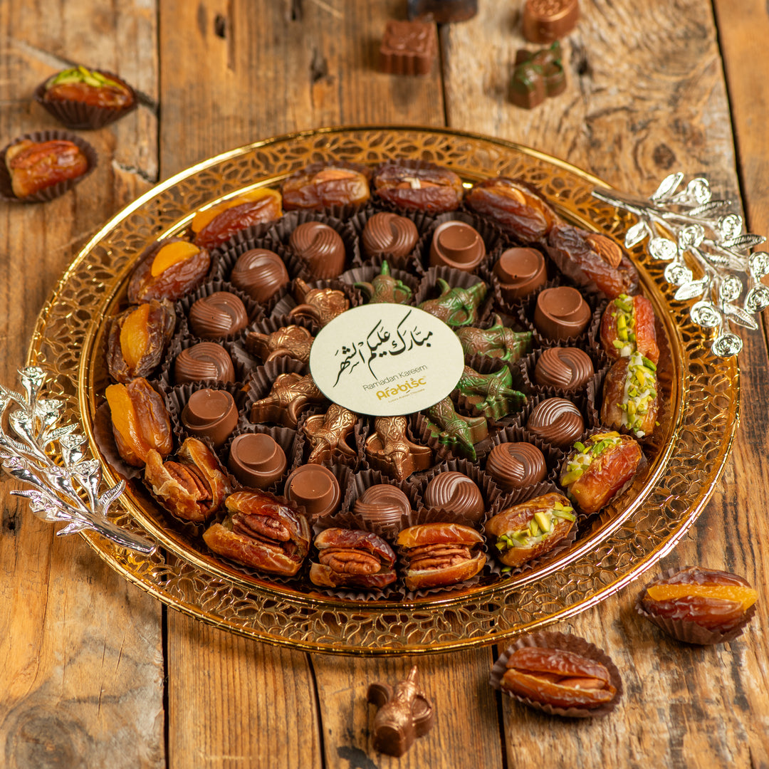 Round Chocolate and Dates Tray