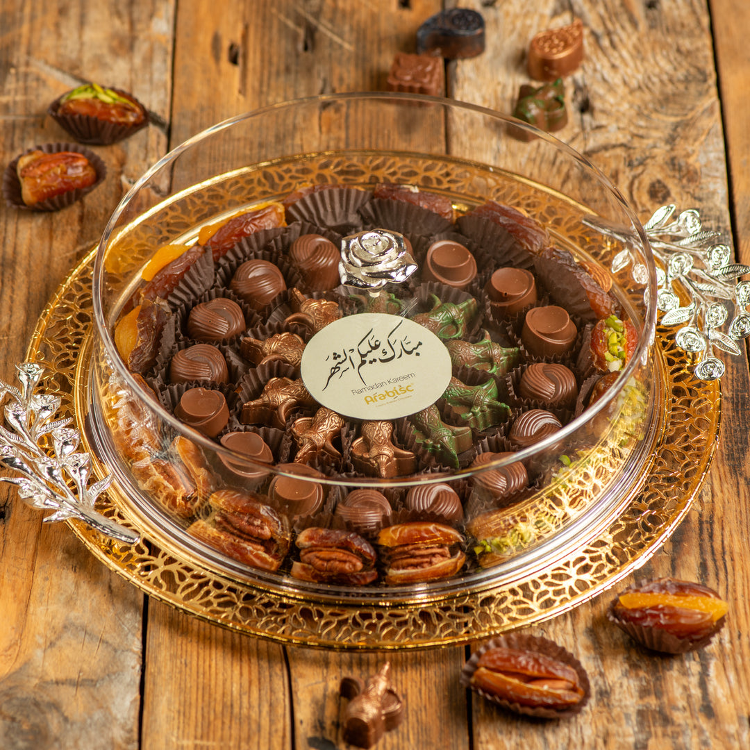 Round Chocolate and Dates Tray