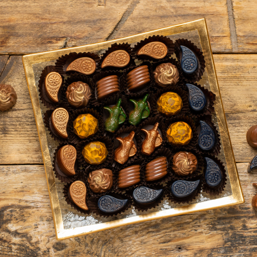 Square Glass Premium Chocolate Tray